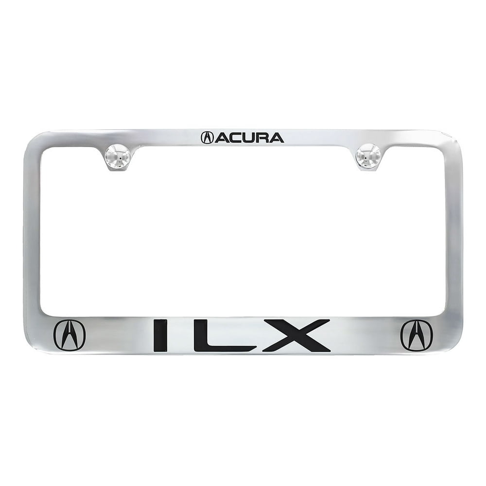 Acura ILX Wordmark Chrome plated Brass Metal License Plate Frame Holder