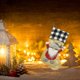 thumbnail image 4 of Txlixc Decorando medias de Navidad, muñecas enanas a cuadros colgando medias de Navidad decorando chimeneas, árboles de Navidad Txlixc moda, 4 of 9