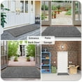 thumbnail image 5 of DweIke Chenille Bathroom Mats With Non-Slip Backing Machine Washable Indoor Durable Rug 24"x36",Gray, 5 of 7