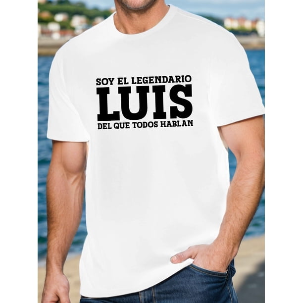 Camiseta de manga corta para hombre de la leyenda española Luis, camiseta de verano.