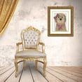 thumbnail image 3 of Fab Funky 26x32 Gold Ornate Wood Framed with Double Matting Museum Art Print Titled - Cockerpoo, Blonde, with Glasses and Scarf, 3 of 4