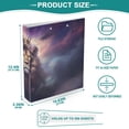 thumbnail image 5 of Lion Crown Clouds 3 Ring Binders 1.5 inch Hardcover File Folders with Interior Pockets A4 Size Organizer for School Office Hospital Set of 2, 5 of 8