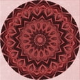 thumbnail image 1 of Ahgly Company Indoor Square Patterned DarkRed Area Rugs, 5' Square, 1 of 6