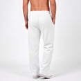 thumbnail image 5 of Men's Jogger Pants Elastic Waist Button Fly Loose Fit Solid Color Casual Sweatpants Lounge Trousers with Pockets, 5 of 7