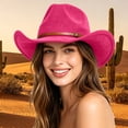 thumbnail image 2 of LILIYA Unisex Western Cowboy Hat with Multi Color Options, Packable Wide Brim Travel Hats, Classic Sun Protection Breathable Headwear for Camping Hiking and Holiday Trips, 2 of 5