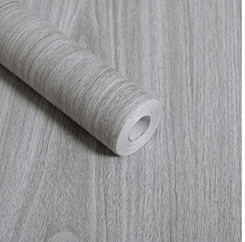 Walldecor1 Gray Wood Grain Contact Paper Self Adhesive Shelf Liner