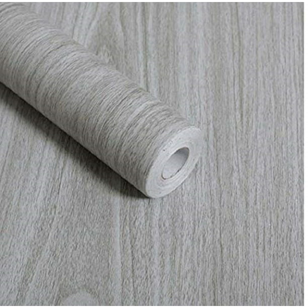 Grey Wood Grain Self-Adhesive Shelf Liner 