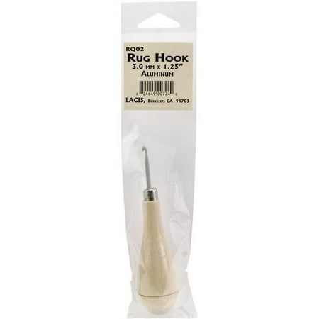 UPC: 0824649007240 | Lacis Punch Needle Rug Hook W/Wood Handle-Aluminum 3Mmx1.25