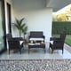 thumbnail image 4 of Ilios Innova | Sala de Jardín para Exterior 4 Piezas, Set de Muebles para Terraza y Patio con Textura tipo Ratán, Incluye Mesa de Centro con Cristal Templado y Cojines, 4 of 9