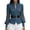 Blue, variant on Women's Elegant Slim Fit Shirt, Mesh Long Sleeve Top with Denim-Look Fabric, Casual Blouse for Daily Wear, Office Outfits, and Chic Occasions-Blue