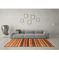 thumbnail image 3 of Ahgly Company Indoor Round Solid Orange Modern Area Rugs, 8' Round, 3 of 4