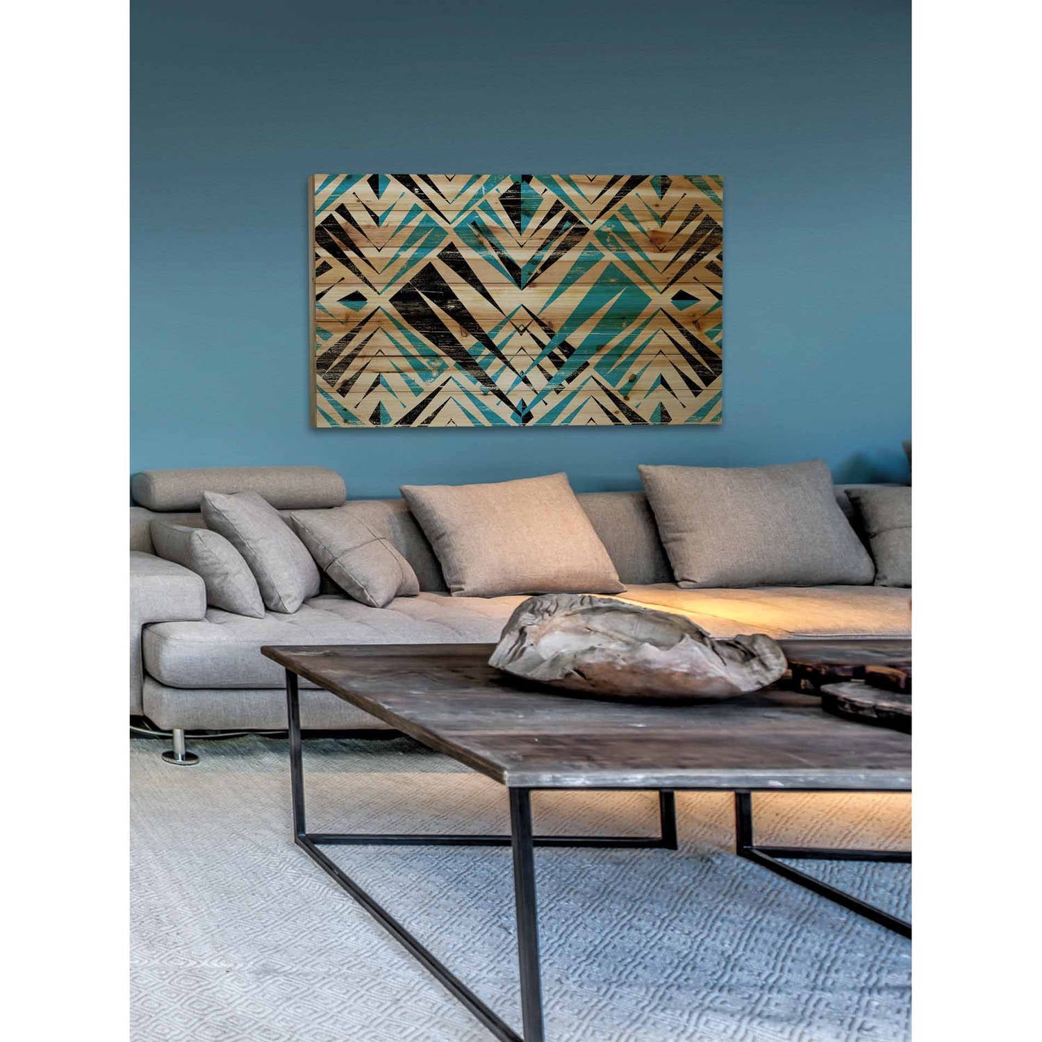 "Visions of Teeth" Painting Print on Natural Pine Wood
