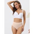 thumbnail image 4 of Unique Bargains Women's High Waist G-String Thongs Tummy Control T-back Underwear S Beige, 4 of 6