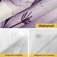 thumbnail image 4 of Retro Spring No Hooks Shower Curtain with Snap-in Liner Purple Tulip Flower Leaf Beige Shower Curtains for Bathroom, Waterproof, Easy Install, Washable 36"x72", 4 of 9