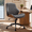 Gray, variant on FASTES Leather Office Chair, Armless Office Desk Chair Mid Back Modern Chair with Wheels for Home Office, Gray