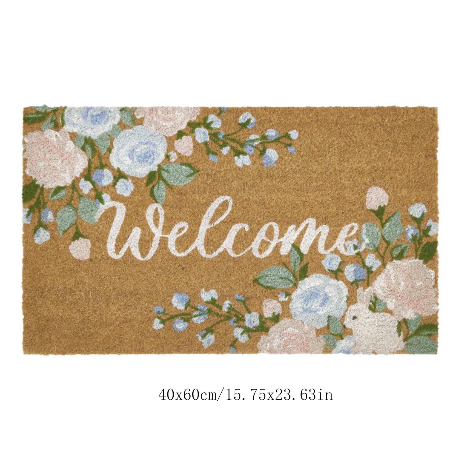 AuroraX Welcome Matt Outdoor Front Door Summer Floral House Door Mat 16x24 Non Slip Washable Welcome Mats for Inside Mothers Day Gifts for Mom