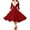 Red, variant on Lovskoo Christmas Dresses for Women Long Sleeve V Neck Furry Dress A-Line Cocktail Holiday Party Flare Dress Red