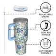thumbnail image 4 of OBREWU Pioneer Flower Tumbler with Handle and Lid,Pioneer Flower 40oz Double Wall Vacuum Insulated Tumbler,Cups Gift for Women and Men, 4 of 7