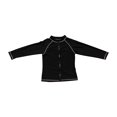 thumbnail image 1 of SwimZip Little Kids' Long Sleeve Zipper Rash Guard UPF 50+ Black, 1 of 9
