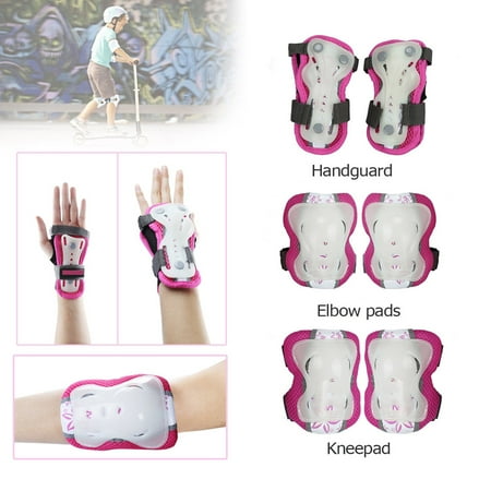 Skate Protective Gear CoastaCloud Kid's Children 6PCS Wrist Elbow Knee Skateboard Safety Pads Boys Girls Protective Gear Outdoors Sports Cycling Blading Roller for Bicycle Gear Guard Skating, Scooter ,Cycle ()