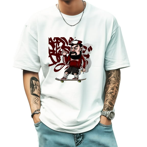 Men's Short Sleeve Graphic T shirt Collection Summer New Trend Sports Shirt Select