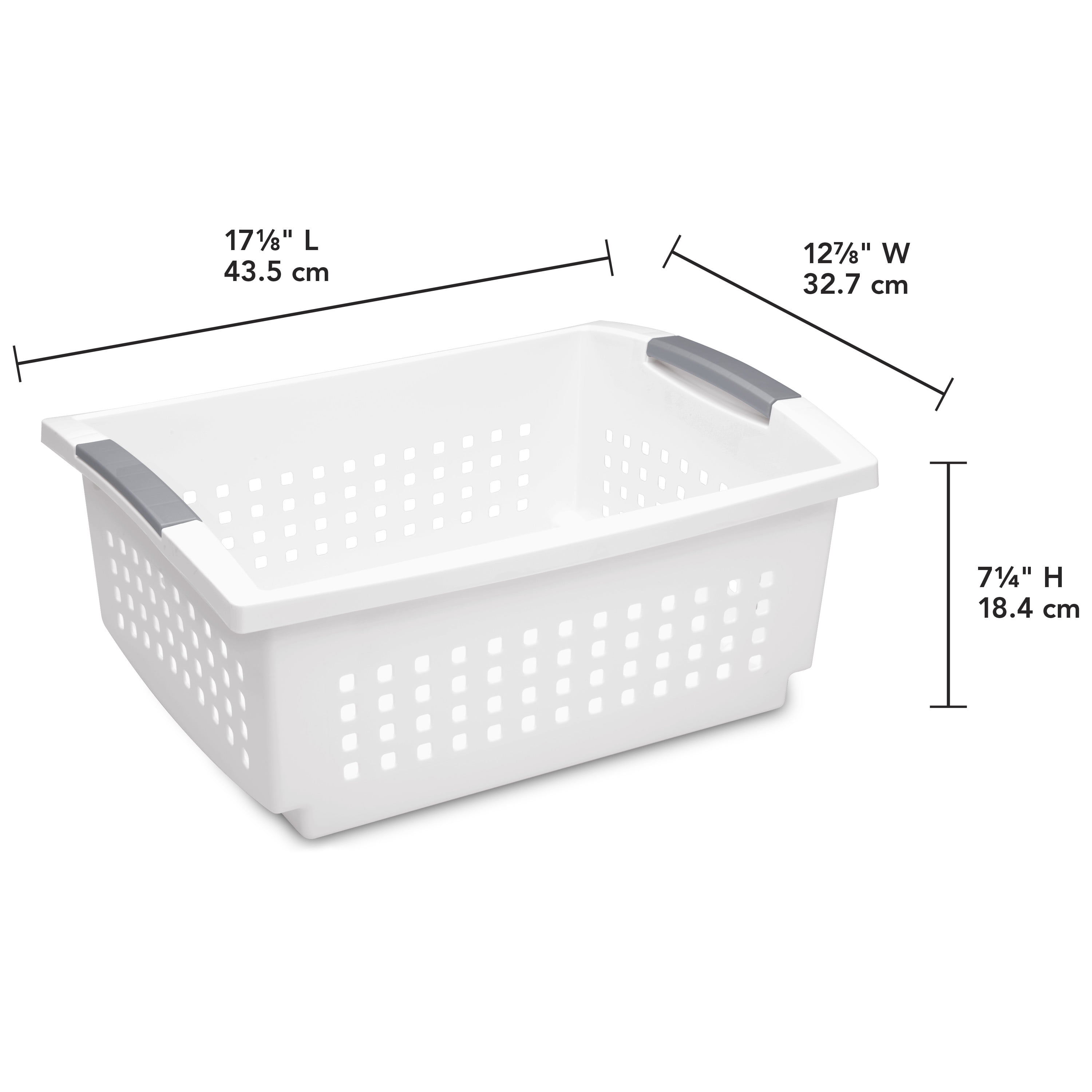 Sterilite Medium Plastic Stackable Storage Organizer Basket Bin, White (10  Pack) in 2023