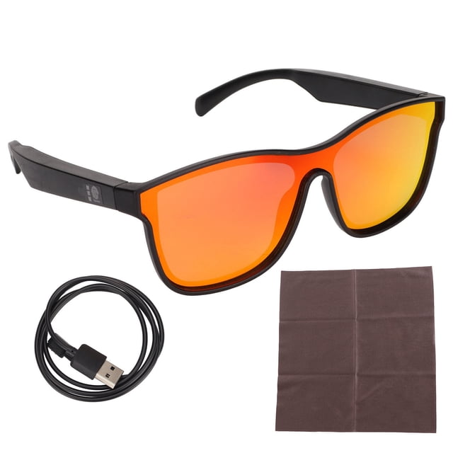 KY03 Gafas inteligentes Gafas de sol inalámbricas BT Música Manos libres Llamada Auriculares abiertos Lentes polarizadasRojo