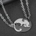 thumbnail image 1 of 1 Paire Noir + Blancporte-cls Pareja Amiti Chat Amoureux Forme Ronde De Keychain Puzzle Sparable Anniversaire Pour Amoureux La Saint-valentin Cade, 1 of 5