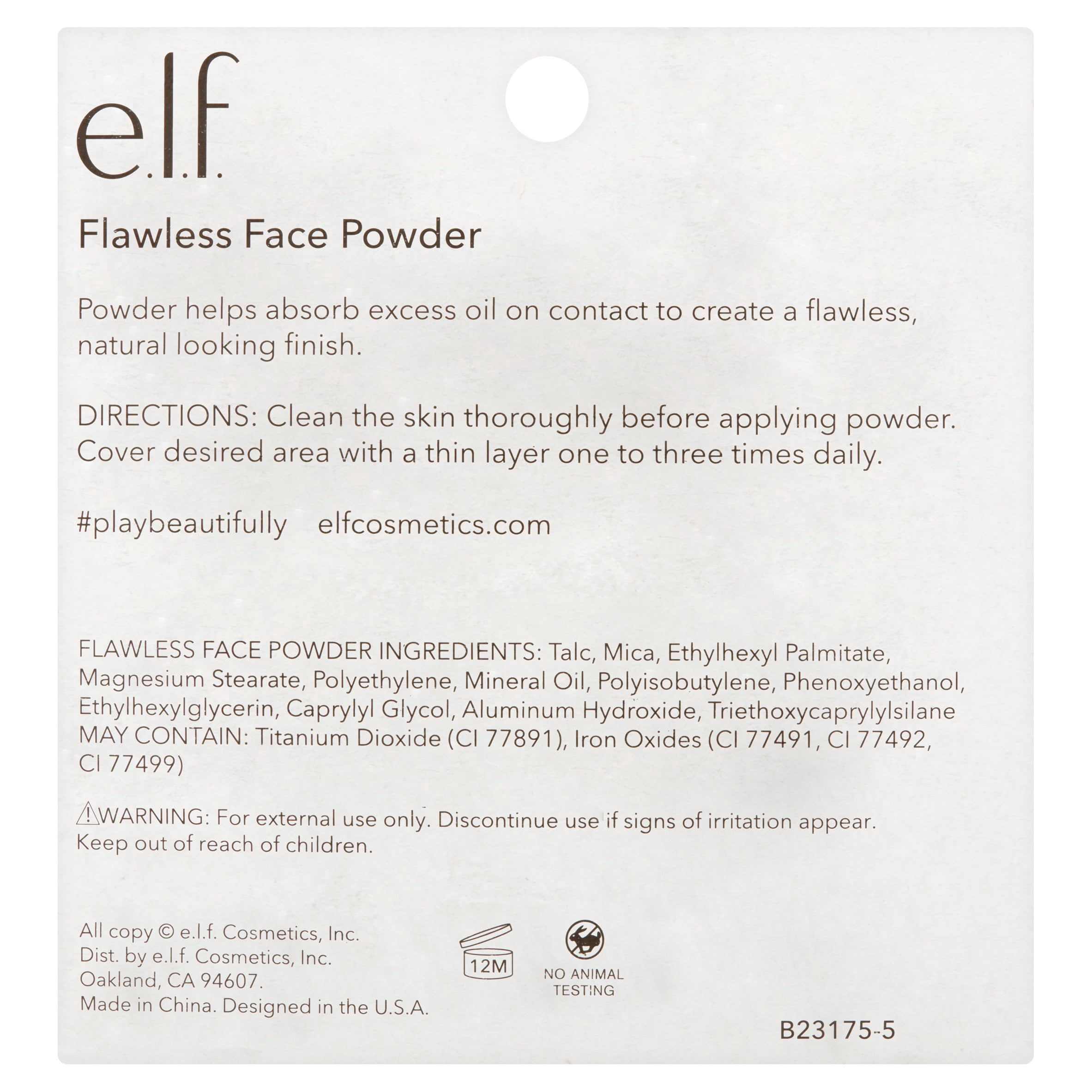 e.l.f. Flawless Face Powder, Ivory, 0.18 oz