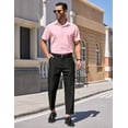 thumbnail image 6 of COOFANDY Men's Business Casual Shirt Dress Shirt Short Sleeve Office Work Shirt Casual Button Up Shirt, 6 of 7