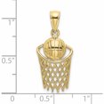 thumbnail image 3 of 10K Yellow Gold Polished Basketball And Net Charm (22.8 X 11.7) Made In United States 10d1462, 3 of 5