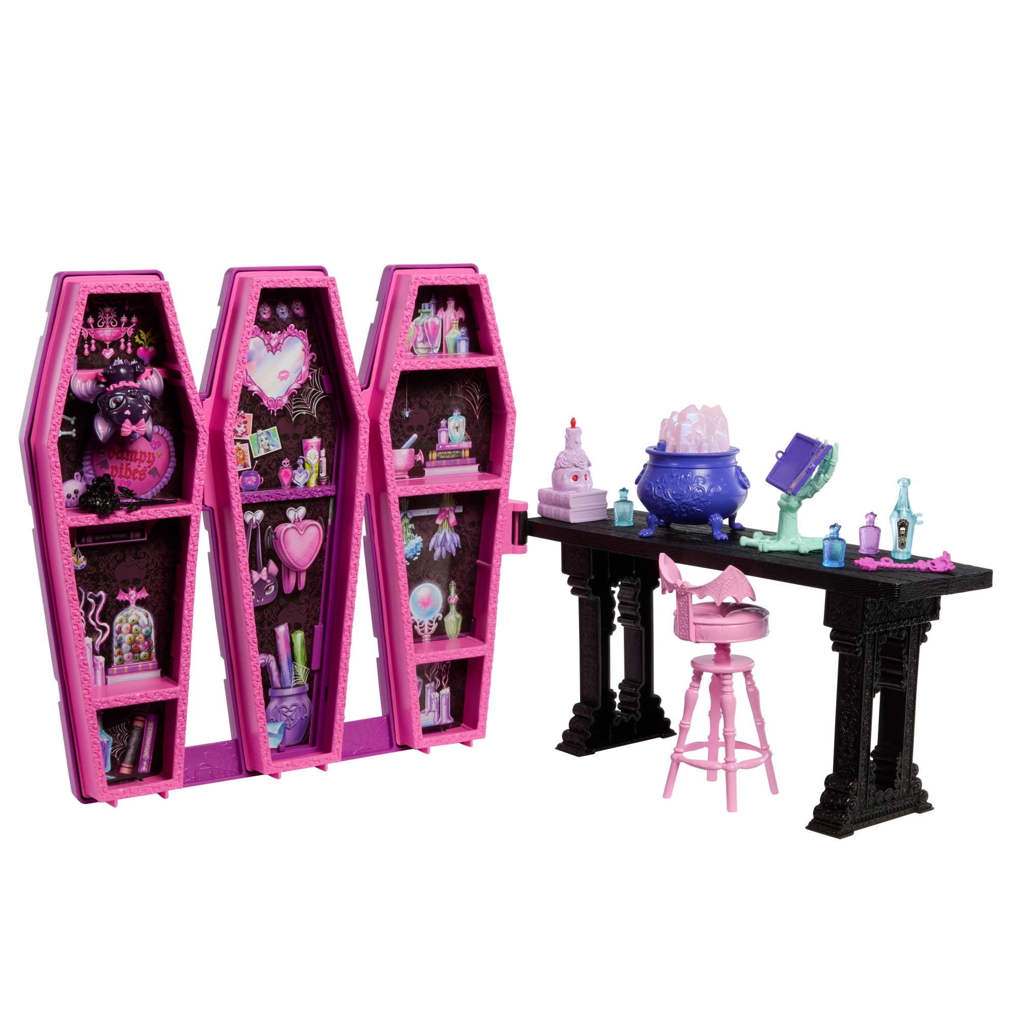 Monster High Draculaura Secret Potion Room Doll Playset with 12+ Accessories [Walmart Exclusive]