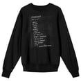 thumbnail image 5 of Starship Set List Crew Neck Long Sleeve Black Adult Sweatshirt - Medium, 5 of 7