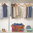 thumbnail image 5 of Yayeee 2 Pack Canvas Storage Basket with Handles for Shelves Fabric Bins Closet Organizer, Art City, 5 of 8