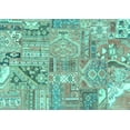 thumbnail image 1 of Ahgly Company Indoor Rectangle Patchwork Turquoise Blue Transitional Area Rugs, 5' x 7', 1 of 4