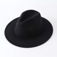 thumbnail image 2 of Hsqqdc Digital Printed Wide Brim Fedora Hat, Unisex Classic Jazz Panama Hat for Church Party, 2 of 7