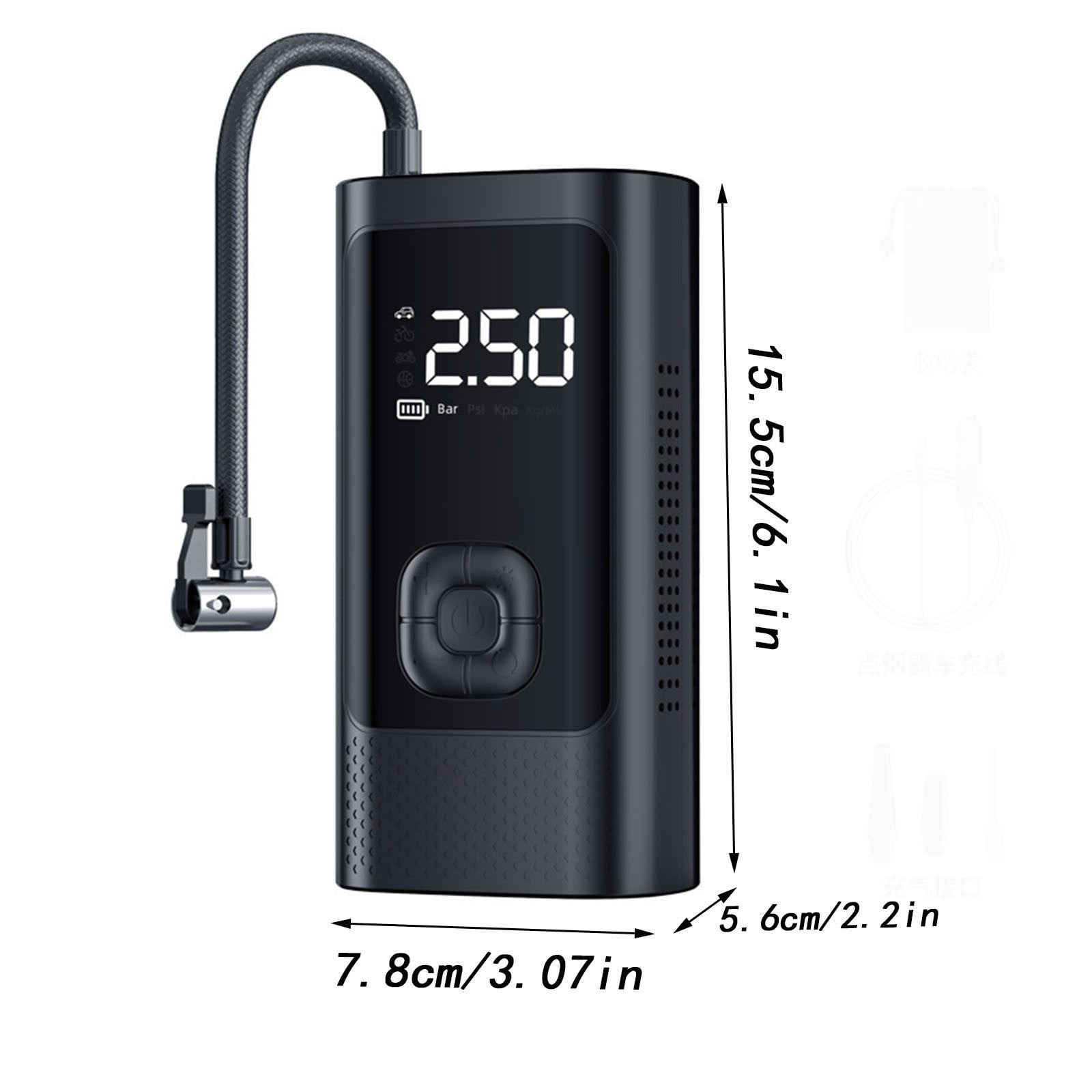 Yunuuuoa Portable Car Tire Inflator Air Compressor 12V DC Electric Pump with Digital Pressure Gauge Auto Emergency Kit for Cars Trucks SUVs Bikes
