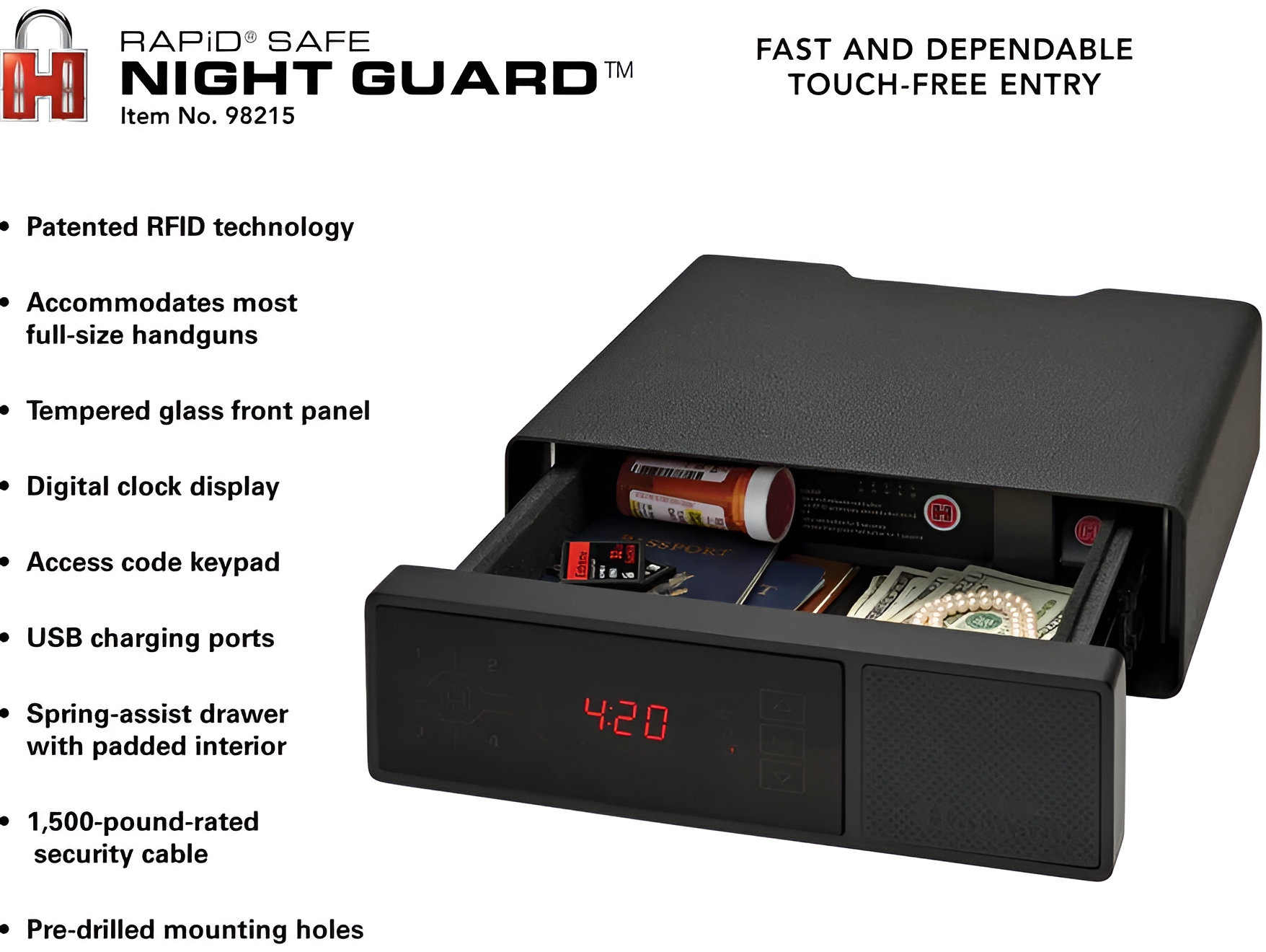 Hornady Rapid Night Guard RFID Safe 98215