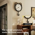 thumbnail image 3 of ITIGOITIE French Retro Wall Clock, Detachable Pendulum Design, Black Cat, 3 of 9