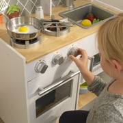 KidKraft Lets Cook Wooden Play Kitchen with Lights & Sounds and Pull-Down Faucet
