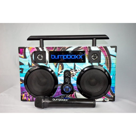 Restored Bumpboxx Portable Bluetooth Speaker Ultra NYC Graffiti | Retro Boombox with Bluetooth Speaker Bluetooth Speaker (Refurbished)