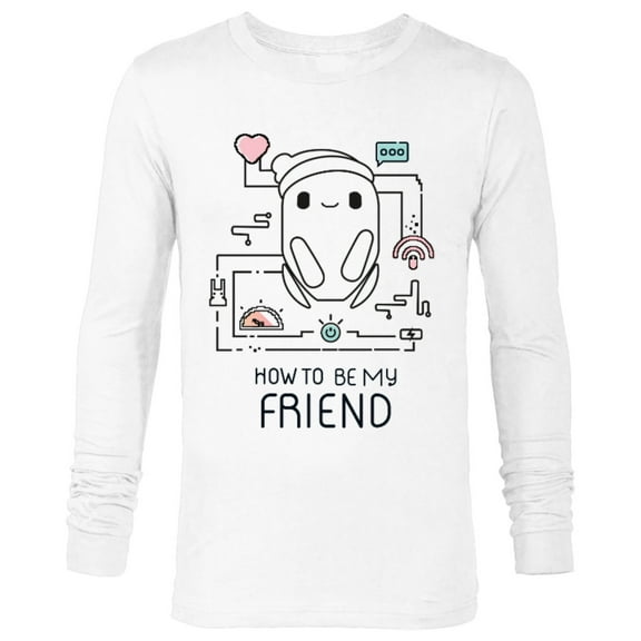 Ron’s Gone Wrong B-Bot How To Be My Friend Standard - Long Sleeve T-Shirt for Men – Customized-White