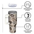 thumbnail image 4 of OBREWU Paw Print Tumbler with Handle and Lid,Paw Print 40oz Double Wall Vacuum Insulated Tumbler,Cups Gift for Women and Men, 4 of 7