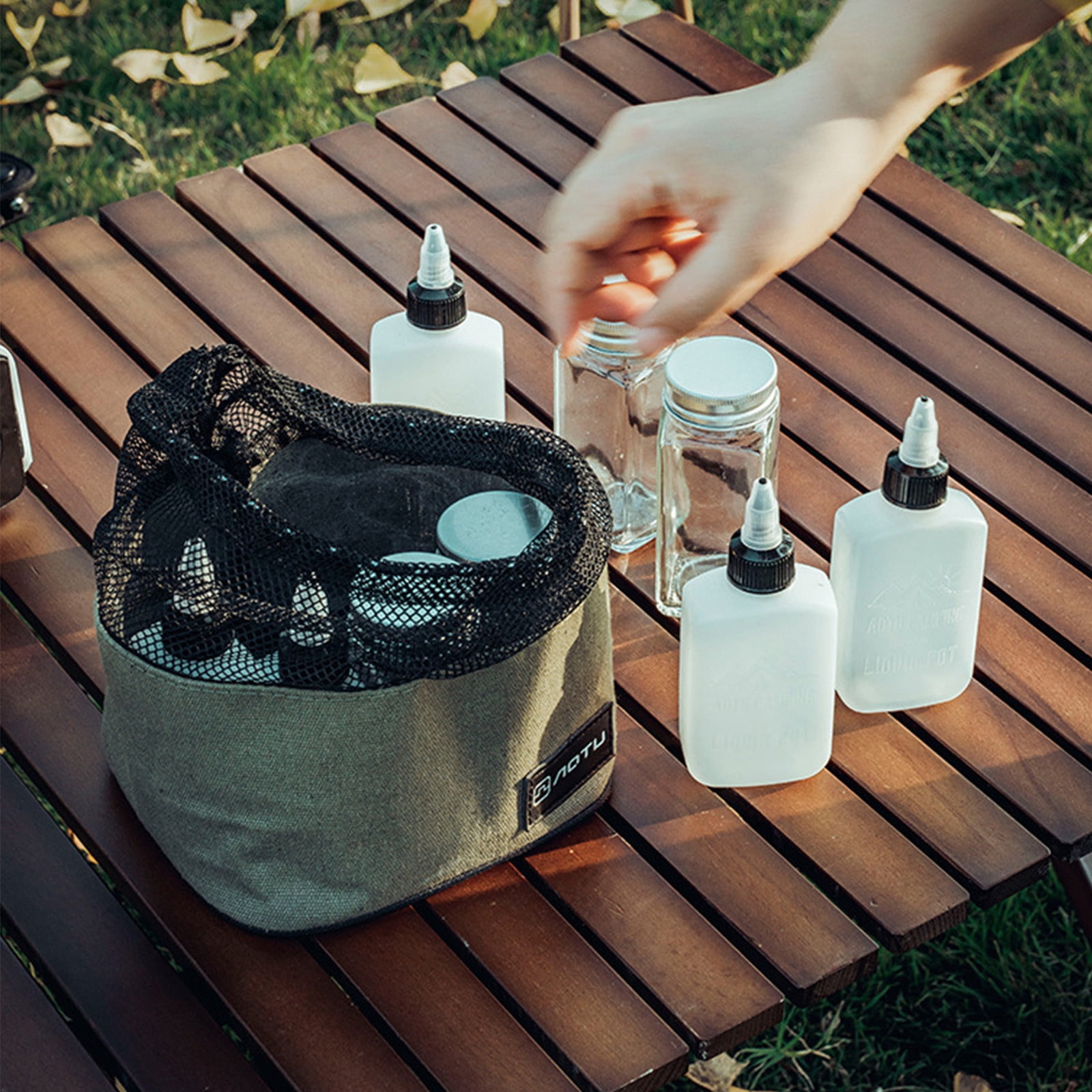 Seasoning Box Seasoning Bottle Set for Outdoor Cooking Camping Supplies