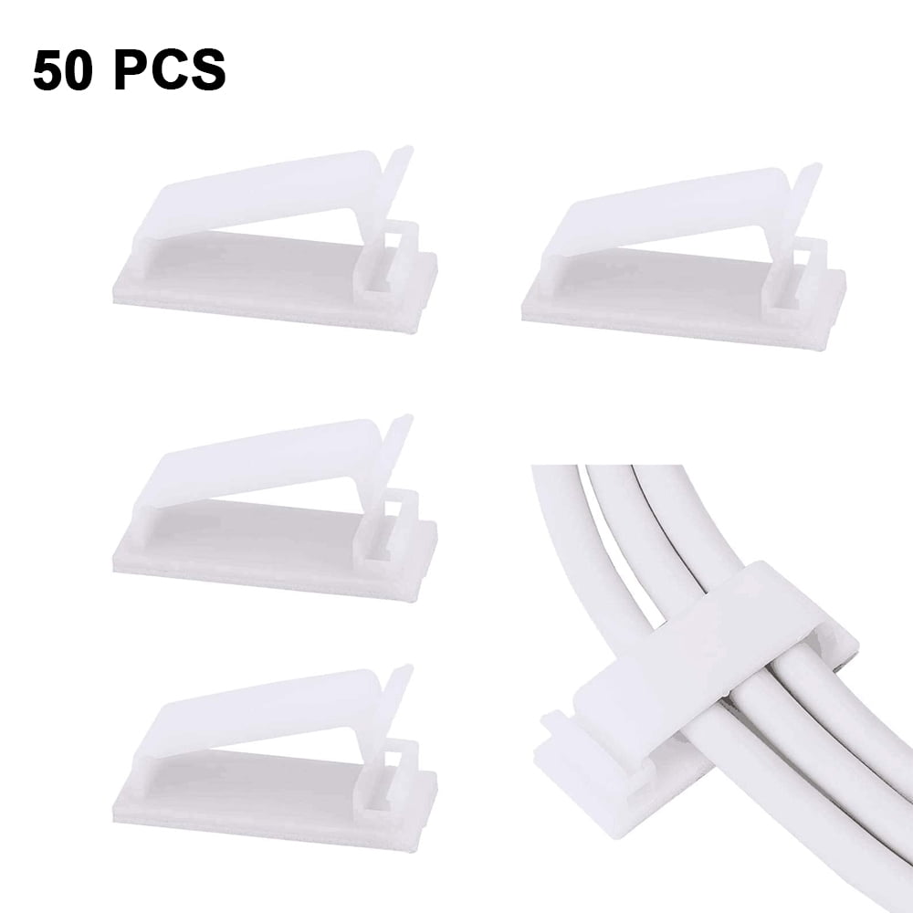 Paquete De 10 Soportes Adhesivos Para Cables, Gestión De Cables Gestion De Cables Escritorio Cable De Carga Usb Mes Liwang
