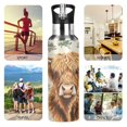 thumbnail image 7 of Yayeee 20oz Insulated Water Bottle Double Wall Stainless Steel with Flip Straw Lid, Floral Cow, 7 of 7