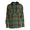thumbnail image 2 of No Boundaries Men's & Big Men's Hooded Flannel Shirt, Sizes XS-5XL, 2 of 5