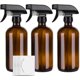 thumbnail image 1 of Botellas rociadoras de vidrio vacías de color ámbar de 500 ml para limpieza, botella rociadora de agua con gatillo ajustable, juego de 3, 1 of 4