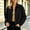 A89 Black, variant on Women's Fall Coats Faux Suede Button Up Jackets Long Sleeve Lapel Neck Casual Tops Outwear Loose Fit Utility Shacket with Patch Pockets Spring Outerwear