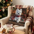 thumbnail image 4 of HCBY Christmas Winter Maltese Decorative Throw Pillow Covers, Dog Terrier Decorative Throw Pillows, Snowflake Porch Outdoor Pillowcase, Sofa Couch Cushion Case Home Decor Gift, 4 of 6